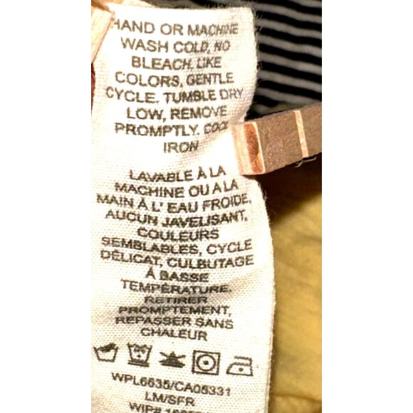 Woolrich L Yellow Organic Cotton Sleeveless Blouse Boho Resort Summer City Chic - Picture 10 of 13